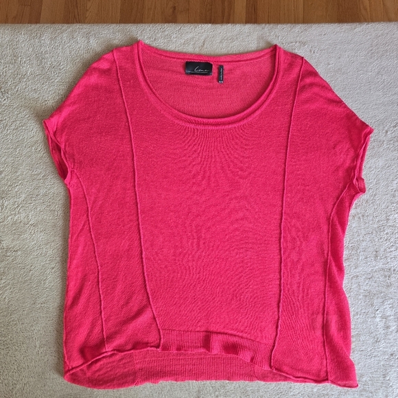 Line linen blend short sleeve lightweight sweater size medium - Picture 4 of 13